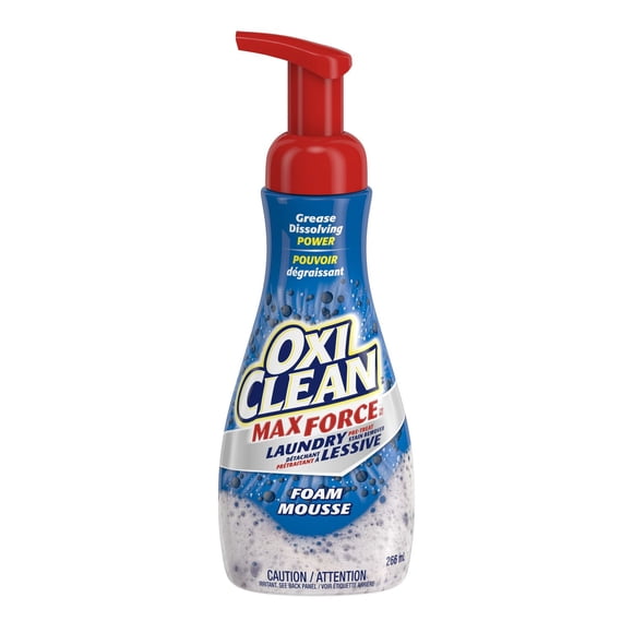 OxiClean MaxForce Foam Pre-Treater Stain Remover, Chlorine Bleach-Free, 354 mL