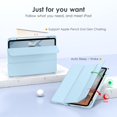 thumbnail image 4 of for iPad Pro 11 (2021), iPad Pro 11Case with Transparent Shockproof Back Cover[Built-in Pencil Holder,Auto Sleep/Wake,Camera Protection]-Blue, 4 of 7