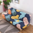 thumbnail image 3 of yuksok Armless Futon Cover Furniture Protector Elastic Polyester Stretch Sofa Slipcover Colorful, 3 of 9