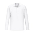 thumbnail image 2 of Jalioing Men's Collared Shirt Long Sleeve Button Golf Shirts Business Casual Ribbed Stretchy Pullover Tee, 2 of 5
