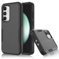thumbnail image 2 of Samsung Galaxy S23 FE Case with Tempered Glass Screen Protector, Tekcoo Heavy Duty Rugged Shockproof Full Body Protective 2-IN-1 Phone Case Cover for Galaxy S23 FE, Black, 2 of 8