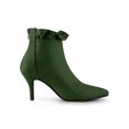 thumbnail image 3 of Unique Bargains Women's Ruffle Zipper Stiletto Heel Ankle Boots, 3 of 7
