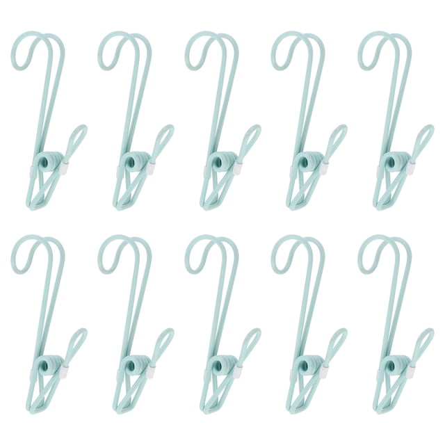 MasteelfCA 10 Pcs Pince Simple Colorée Enduite de Plastique avec Crochet Épingle à Vêtements Multifonction m
