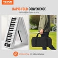 thumbnail image 2 of VEVOR 61 Key Folding Keyboard Piano Portable Foldable Piano Bluetooth MIDI White, 2 of 9