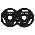 thumbnail image 4 of HAJEX Olympic Tri Grip Cast Iron Weight Plates Set 2 inch - 35LB Set - (2.5LB, 5LB, & 10LB), 4 of 5