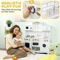 thumbnail image 4 of Qaba Cuisine de Jeu pour Enfants avec Bouton d'Interrupteur et Son, Horloge Intégrée, Blanc, 4 of 10