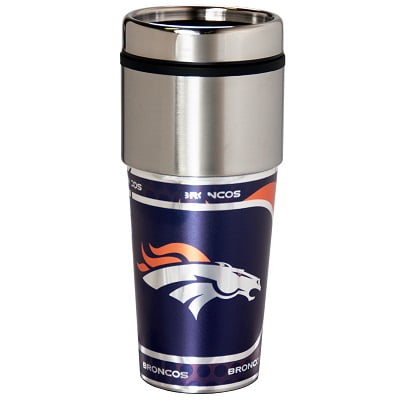 Gobelet de Voyage en Acier Inoxydable Denver Broncos 16 oz, Graphiques Métalliques