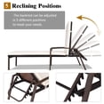 thumbnail image 4 of Gymax 2 PCS Patio Rattan Chaise Lounge Chair Outdoor Reclining Chaise Sun Lounger, 4 of 6