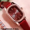 thumbnail image 2 of Montre Analogique à Quartz Rétro Décontractée pour Femmes, Petit Cadran Carré, Montre-Bracelet de Bureau, Cadeau, 2 of 8