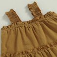 thumbnail image 3 of Toddler Baby Girl Summer Linen Dress Sleeveless Ruffle Infant Cute Princess Dresses Sun Dress, 3 of 6