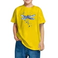 thumbnail image 4 of Économies d'Été! SROBPTY T-Shirts à Manches Courtes pour Tout-Petits, T-Shirt Imprimé pour Garçons Tout-Petits Mode Col Rond Imprimé Manches Courtes Jaune, 9 Ans, 4 of 4