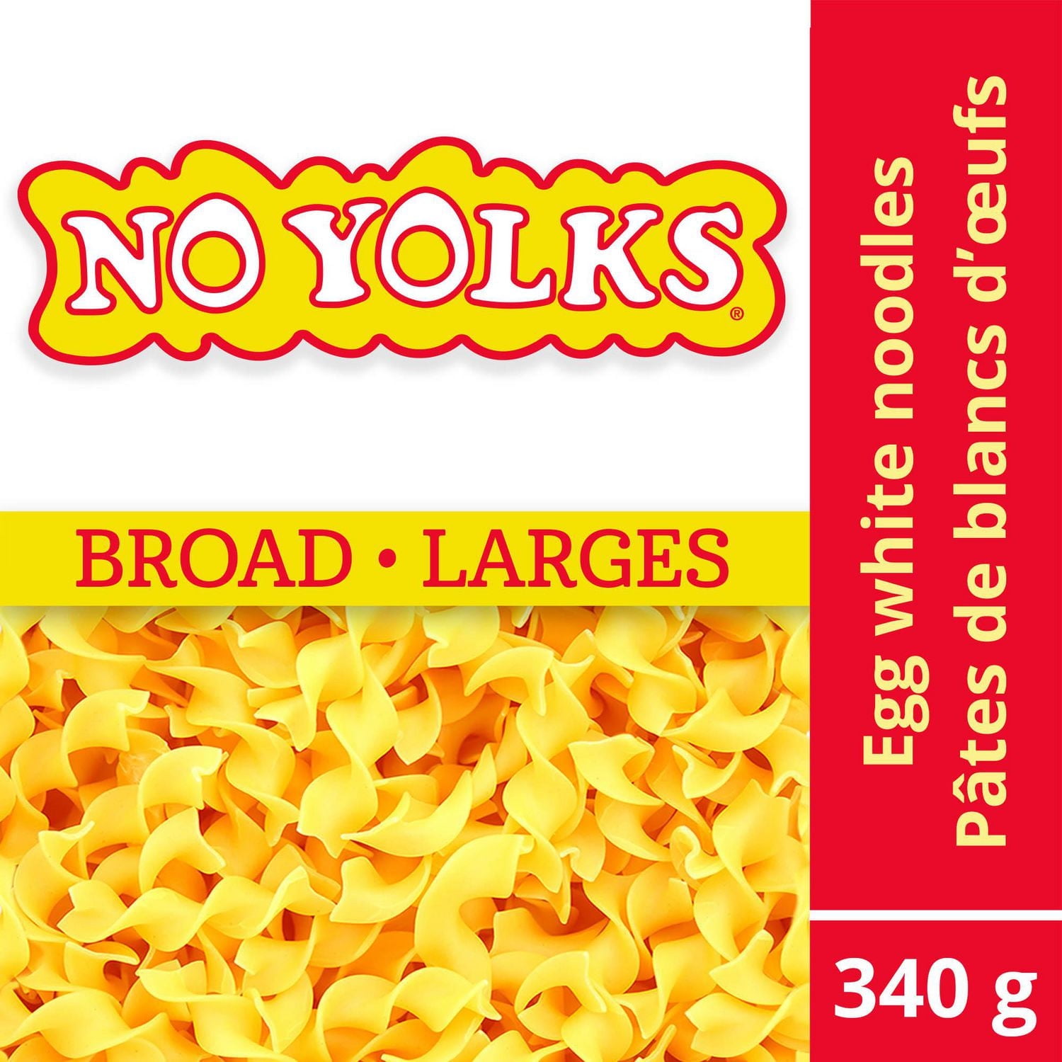 No Yolks Broad Egg White Noodles Pasta 340 G