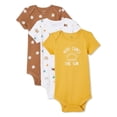 thumbnail image 1 of George Infants' Unisex Layette 100% Cotton 3-Pack Bodysuit, 1 of 2