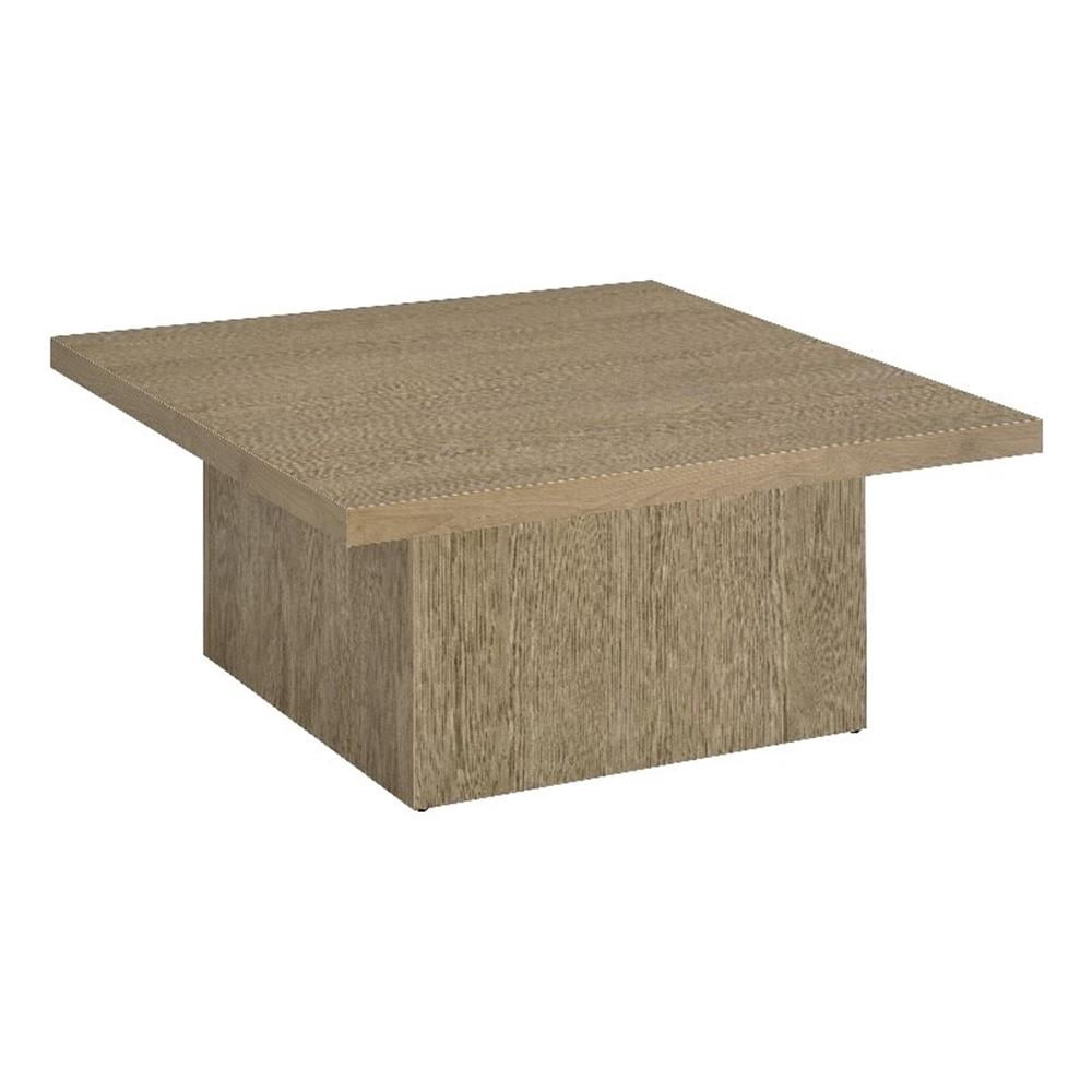 Coaster Table Basse Cocktail Carrée en Bois d'Ingénierie, Couleur Latte
