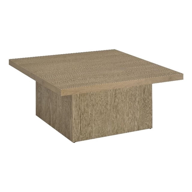 Coaster Devar Square Engineered Wood Cocktail Coffee Table in Latte