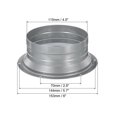 thumbnail image 2 of Unique Bargains Raccord de Conduit de 5 Pouces Bride Métallique Raccord Droit Bride de Tuyau Ronde Conduit de Ventilation, 2 of 5