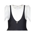 thumbnail image 4 of Robe Fille Uniforme Scolaire 2-en-1 Manches Longues Noire à Franges 4 Ans, 4 of 6