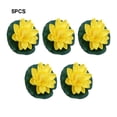 thumbnail image 3 of Maytalsory 5pcs Artificial Float Lotus Flowers Elegant Low Maintenance Realistic Appearance yellow 1Set, 3 of 6