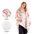 thumbnail image 2 of Bare Home Plush Sherpa Wearable Blanket - Fluffy & Soft - Lightweight - Adult, Camo - Pink, 2 of 7