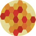 thumbnail image 1 of Ahgly Company Tapis d'Intérieur Ronds Transitionnels Lavables à la Machine Orange Rouge Orange, 8 Pieds Rond, 1 of 7