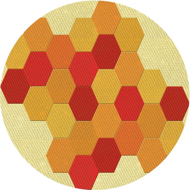Ahgly Company Tapis d'Intérieur Ronds Transitionnels Lavables à la Machine Orange Rouge Orange, 8 Pieds Rond