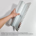 thumbnail image 3 of Square Notch Tiling Trowel 2/5x2/5in Notched Aluminum Alloy Stainless Steel Tile Adhesive Spreader with Baffle Design for Large Area Plastering Tile Installation, 3 of 7