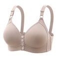 thumbnail image 1 of Women Plus Size Front Button Closure Bra Wireless Push Up Comfortable Everyday Bras for Senior Older Ladies Convenient Support, 1 of 8