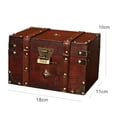 thumbnail image 3 of homeholiday Storage Trunk with Lock Composite Board Bedroom Living Room Treasure Chest Collection Cabinet, 3 of 6