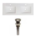 thumbnail image 1 of American Imaginations 59-in. W 1 Hole Ceramic Top Set In White Color - Overflow Drain Incl. AI-31648, 1 of 8