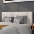 thumbnail image 1 of Lennox Tufted Upholstered Queen Size Headboard in White Vinyl, 1 of 9