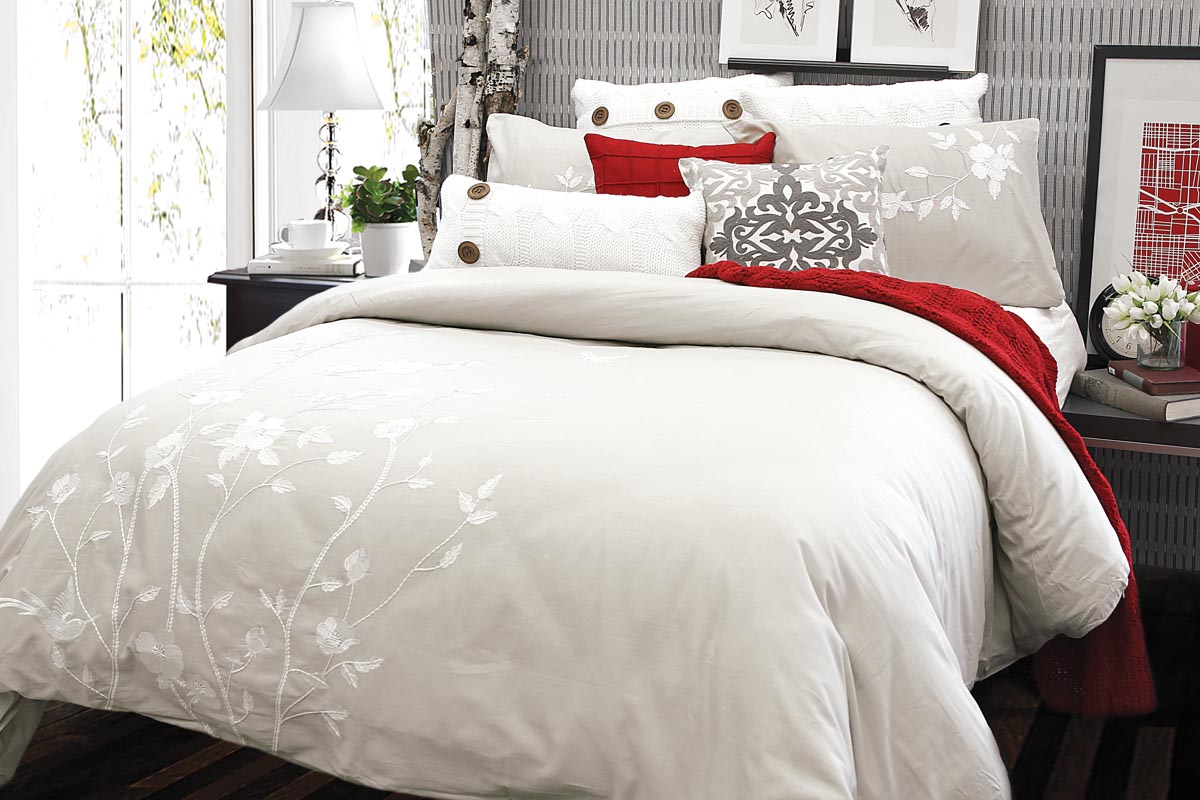 GIVERNY TAUPE DUVET COVER KING
