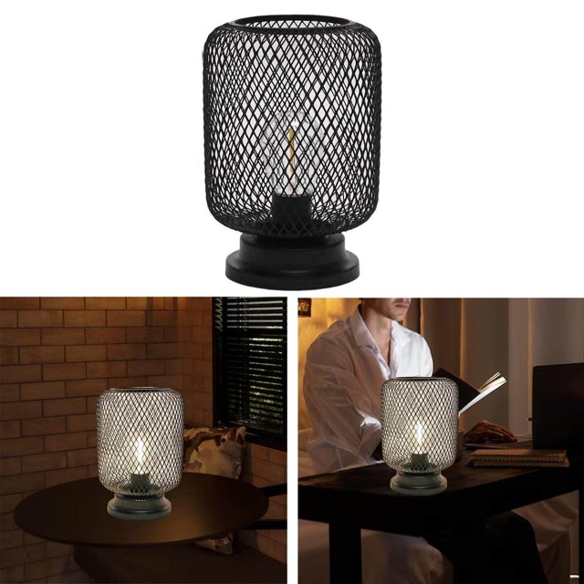 thinsony Lantern Desk Lamp Modern Decor Iron Night Light for NightStand Home Bedside Style B