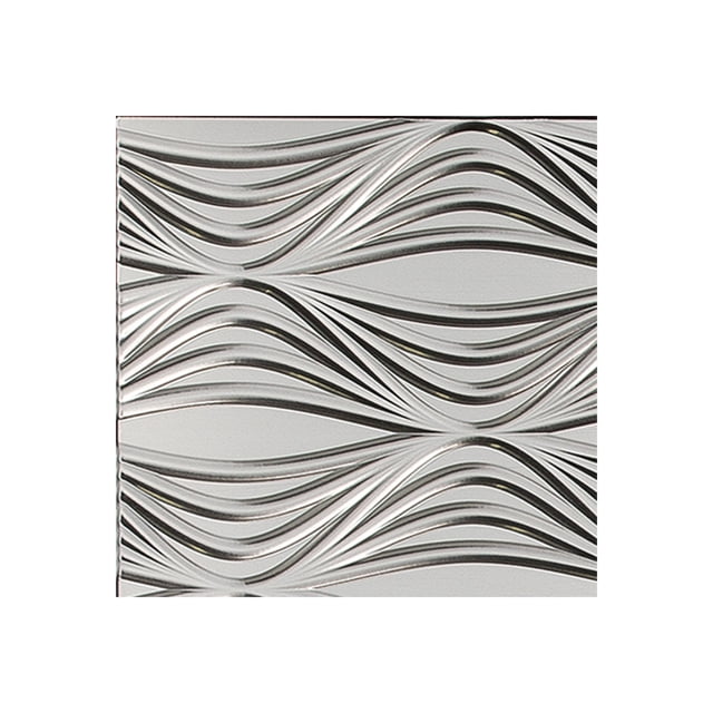 Fasade 12" x 12" Wall Panel Sample Brushed Nickel Finish Easy Installation Hypoallergenic
