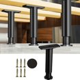 thumbnail image 3 of Bed Beams Support Foot Adjustable Bearing Bracket Bed Bottom Load Support Retainer Steel with Ascrews Bed Beams Support System for Wooden Beds 20cm-37cm, 3 of 4