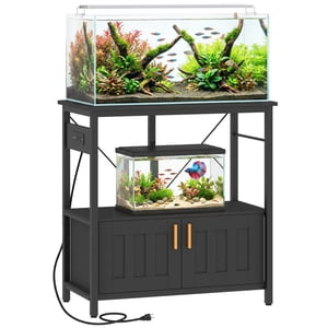 PawHut 20-29 Porte-aquarium du réservoir de poisson Gallon 330 LBS Capacité noire