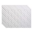 thumbnail image 1 of FASÃ„DE Rings Decorative Vinyl 18in x 24in Backsplash Panel in Matte White (5 Pack), 1 of 15