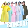 thumbnail image 4 of Uuiauoio Imperméable en EVA Poncho de Pluie Réutilisable Unisexe Hommes Femmes Long Transparent Vêtement de Pluie, 4 of 4