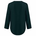 thumbnail image 4 of TIMIFIS Mode Automne pour Femmes Chemises d'Été à Manches Longues pour Femmes Tunique Décontractée à Fermeture Éclair Col en V Blouse à Manches Roulables Hauts Blouses pour Femmes, 4 of 6