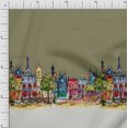 thumbnail image 1 of Soimoi Velvet Fabric Buildings Panel Fabric Prints by Yard 58 Inch Wide, 1 of 3