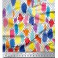 thumbnail image 3 of oneOone Polyester Lycra Fabric Chevron & Brush Stroke Panel Printed Fabric 1 Yard 56 Inch Wide, 3 of 3