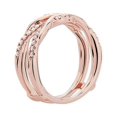 thumbnail image 3 of 0,20 Ct P.t. Rond Naturel Diamond Dernier Design Alliance Éternité pour Femmes en Or Rose Massif 14K Taille 8, 3 of 7
