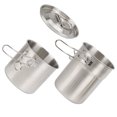 thumbnail image 1 of Ensemble de Cuisine de Camping, Ustensiles de Cuisine en Acier Inoxydable pour Pique-Nique, Randonnée, Camping, 1 of 8