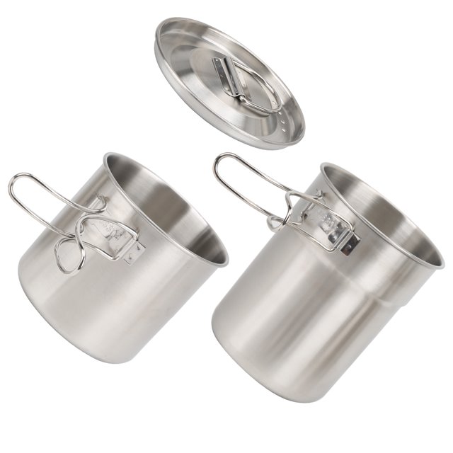 Ensemble de Cuisine de Camping, Ustensiles de Cuisine en Acier Inoxydable pour Pique-Nique, Randonnée, Camping