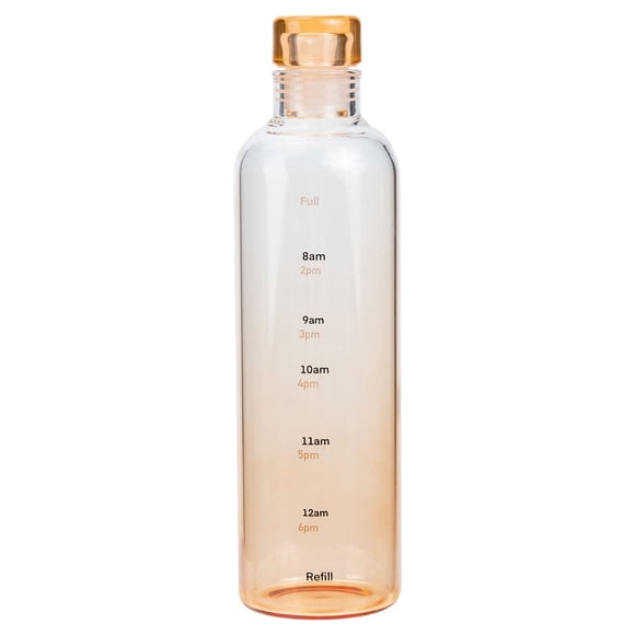 DEBGFS Sports Water Bottle Portable Glass Bottle Transparent Water Bottle with Scale Stylish Water Bottle