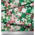 thumbnail image 2 of Soimoi Velvet Fabric Two Tone Camouflage Print Fabric by The Yard 58 Inch Wide, 2 of 3