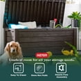 thumbnail image 3 of Keter Westwood Coffre de Terrasse de Rangement pour Meubles d'Extérieur de 150 Gallons, Espresso, 3 of 12