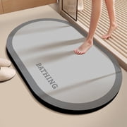 Dvkptbk Rubber Bath Mat, Super Absorbent Bathroom Rugs Non Slip, Machine Washable Shower Mat, Quick Dry Bath Rugs, Cushioned Carpet Bathmat for Bathroom Floor, Tub and Shower
