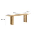thumbnail image 3 of Modway Amistad 72" Rectangular Wood Dining Table and Bench Set in Oak, 3 of 7