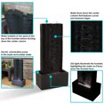 thumbnail image 2 of Sunnydaze 31"H Electric Polyresin Rippling Tower Column Outdoor Water Fountain with Lights, 2 of 6