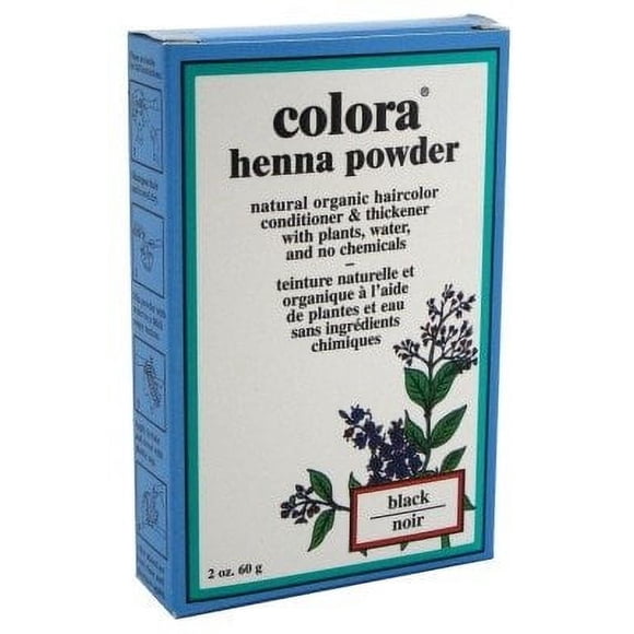 Colora Henna Powder Hair Color Black 2Oz (6 Pack)